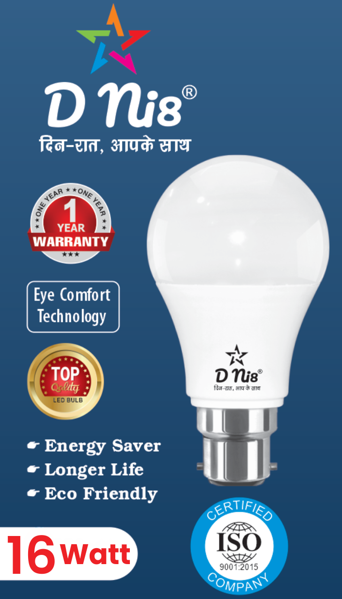 D ni8 LED Bulb 16watt