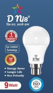 D ni8 LED Bulb 9watt