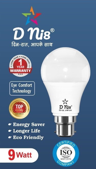 D ni8 LED Bulb 9watt
