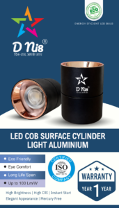 D ni8 LED Cob Surface Cylinder Light Aluminium