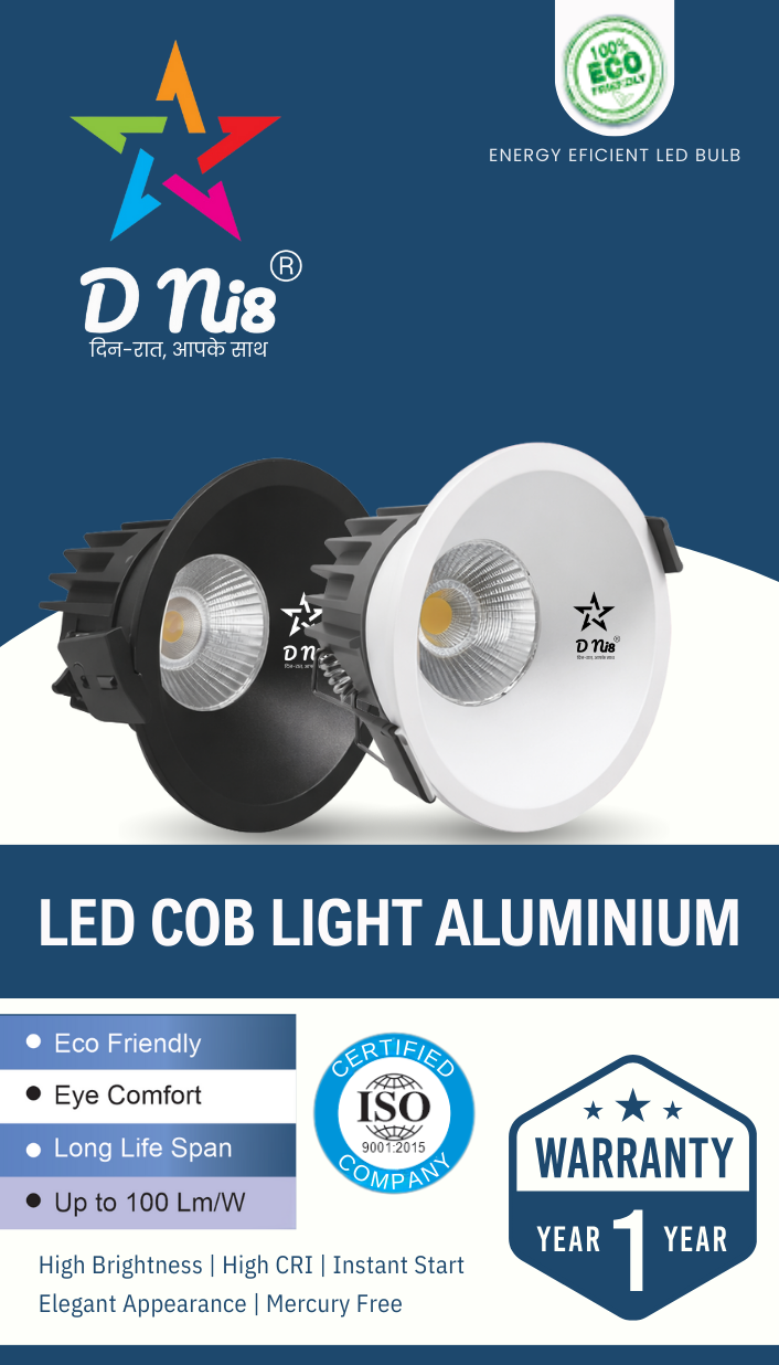 D ni8 LED Cob Light Aluminium