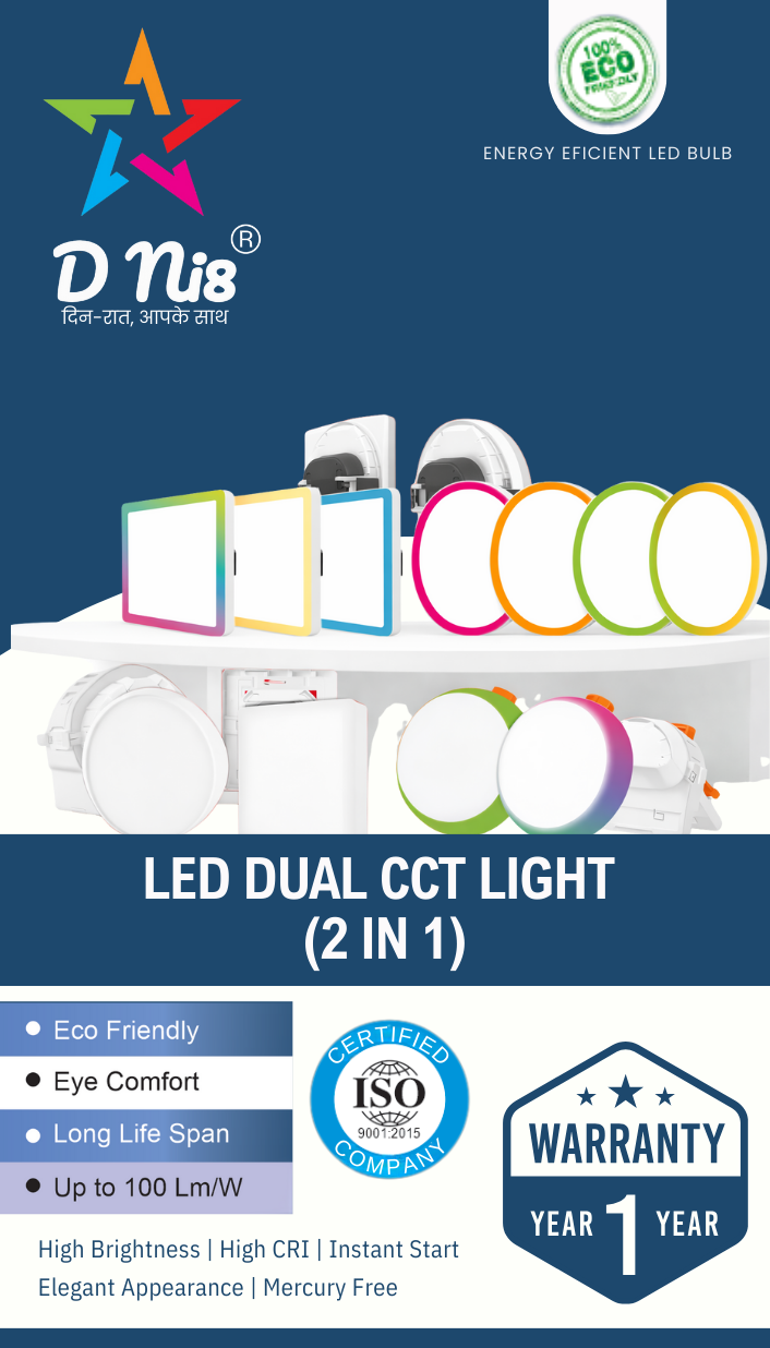 D ni8 LED Dual CCT Light (2 in 1))