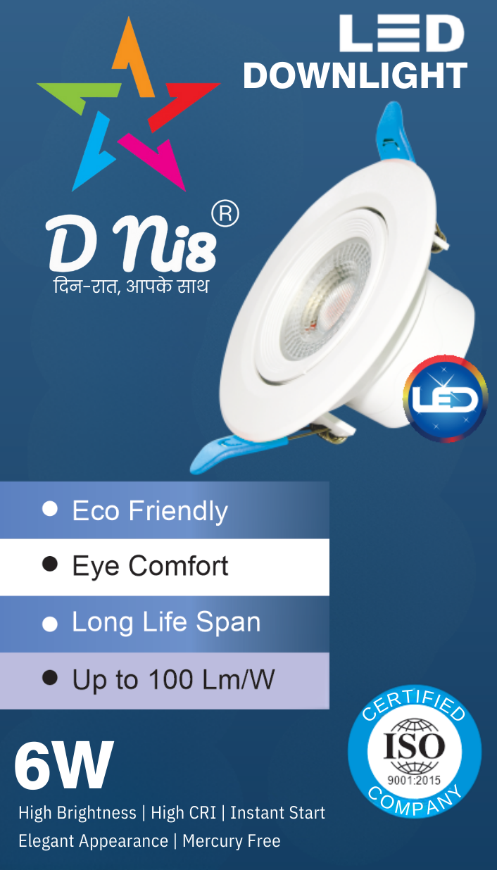 D ni8 LED Downlight 6watt
