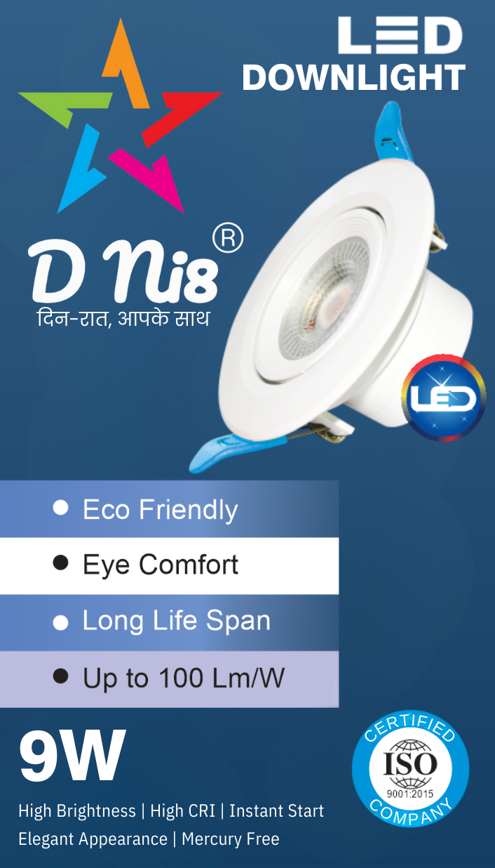 D ni8 LED Downlight 9watt
